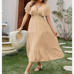 Amegoya Women's Casual Short Sleeve V Neck